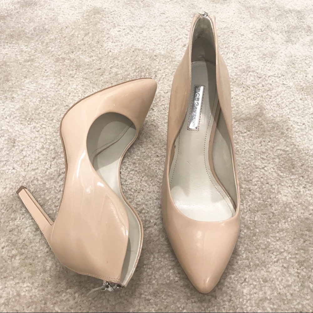 BCBGENERATION Nude Stilettos with Zipper Detail